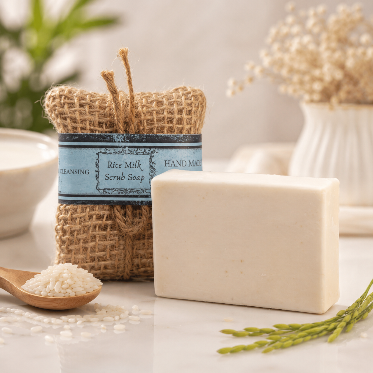 Rice Milk Scrub Soap